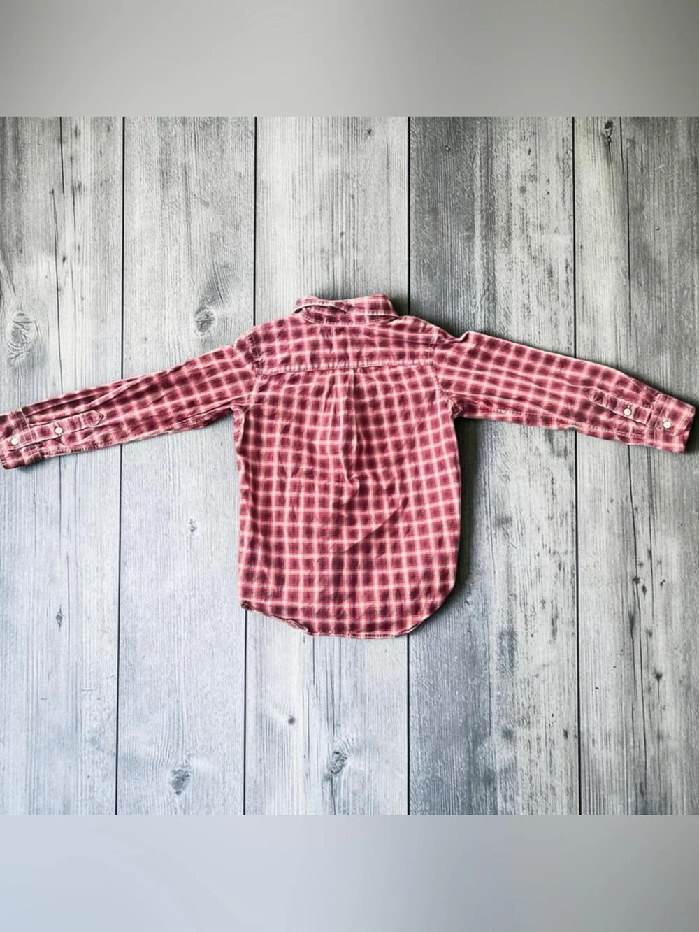 Polo Ralph Lauren Boys Size 5 Red Plaid Button Down Shirt Long Sleeve Cotton
